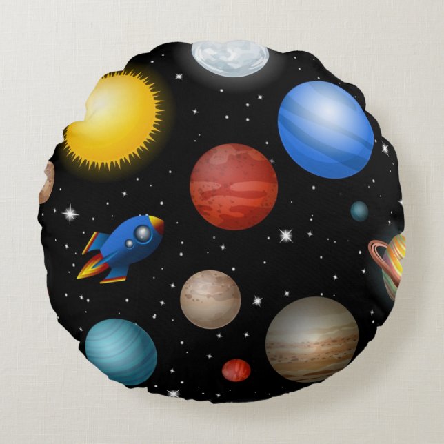 Space pattern round cushion (Front)