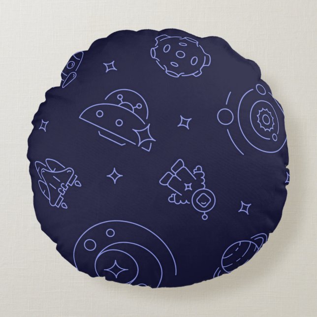 Space pattern round cushion (Front)