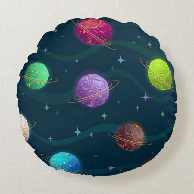 Space pattern round cushion (Front)