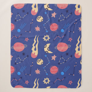 Space pattern sherpa blanket