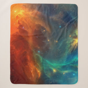 Space pattern sherpa blanket