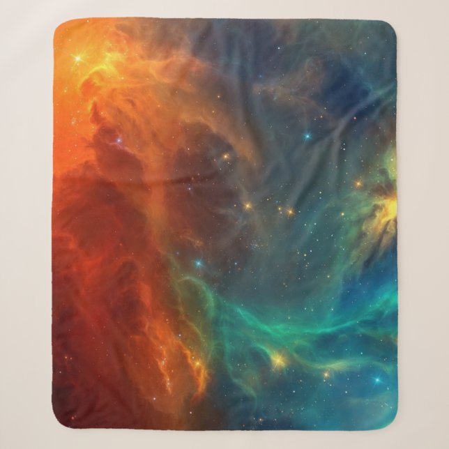 Space pattern sherpa blanket (Front)