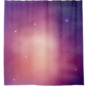 Space pattern shower curtain