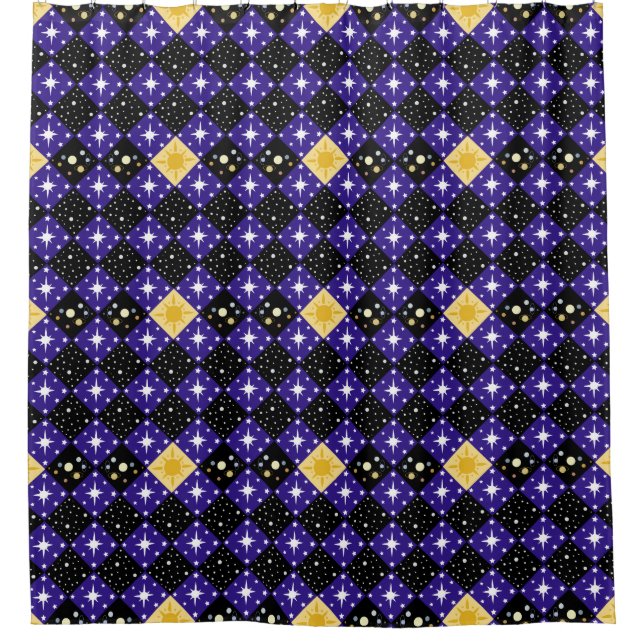 Space Pattern Shower Curtain (Front)