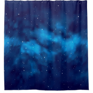 Space pattern shower curtain