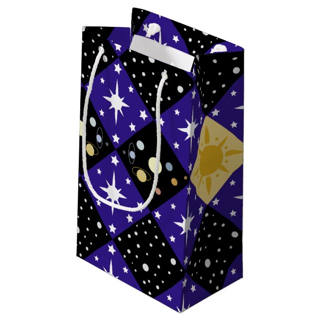 Space Pattern Small Gift Bag (Back Angled)