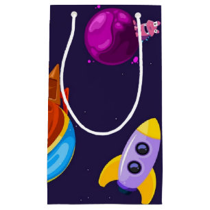 Space pattern small gift bag