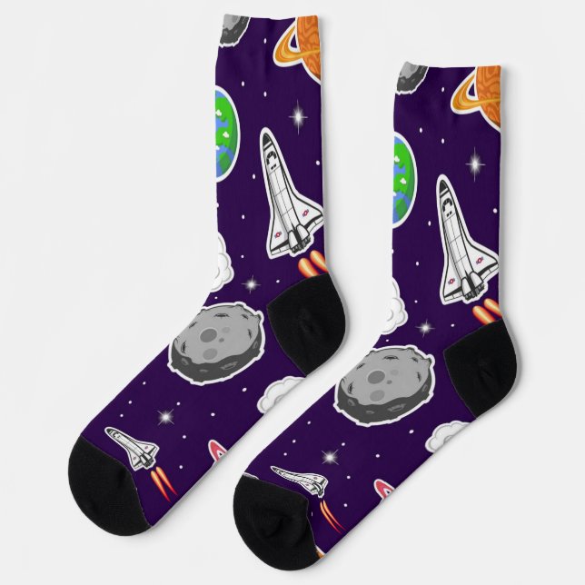 Space pattern socks (Left)