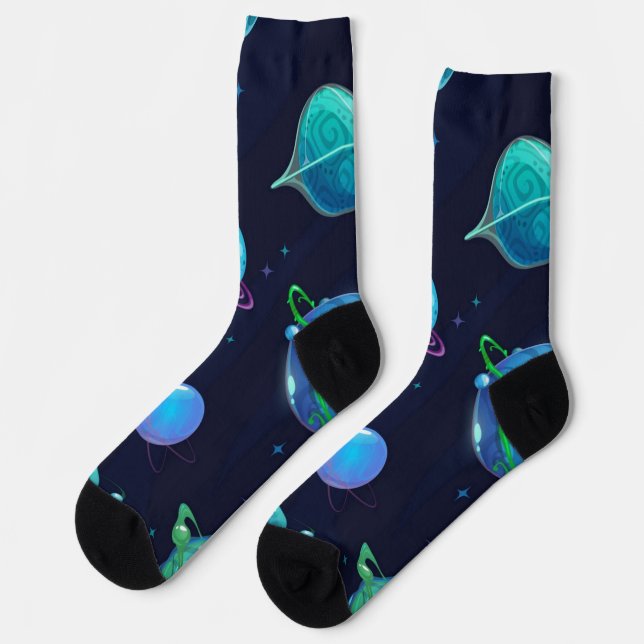 Space pattern socks (Left)