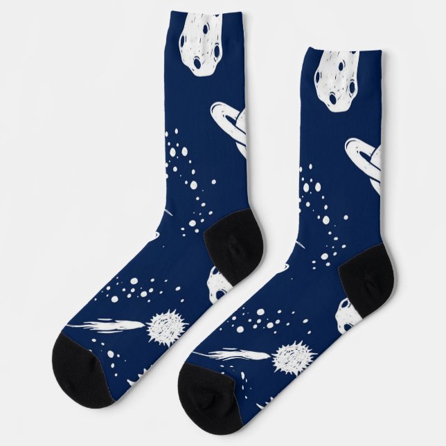 Space pattern socks (Left)
