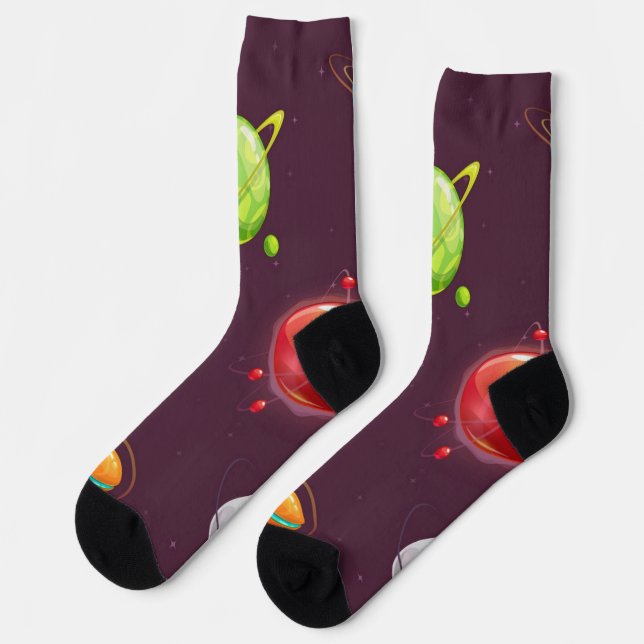 Space pattern socks (Left)