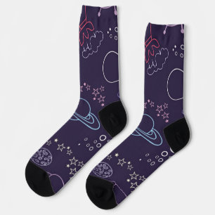 Space pattern socks