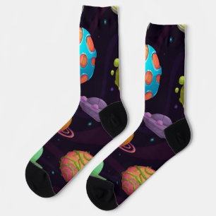 Space pattern socks