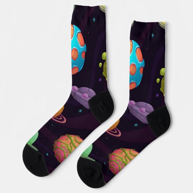 Space pattern socks (Left)