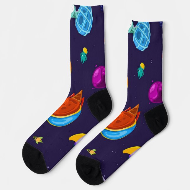 Space pattern socks (Left)