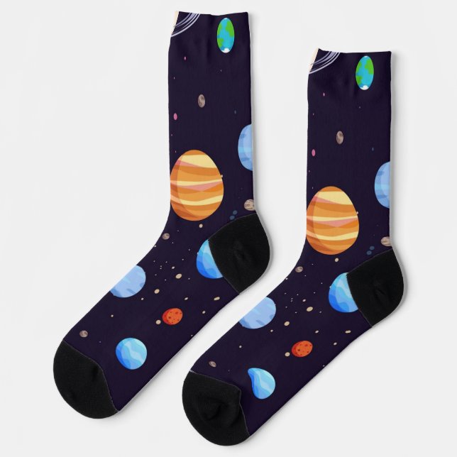 Space pattern socks (Left)