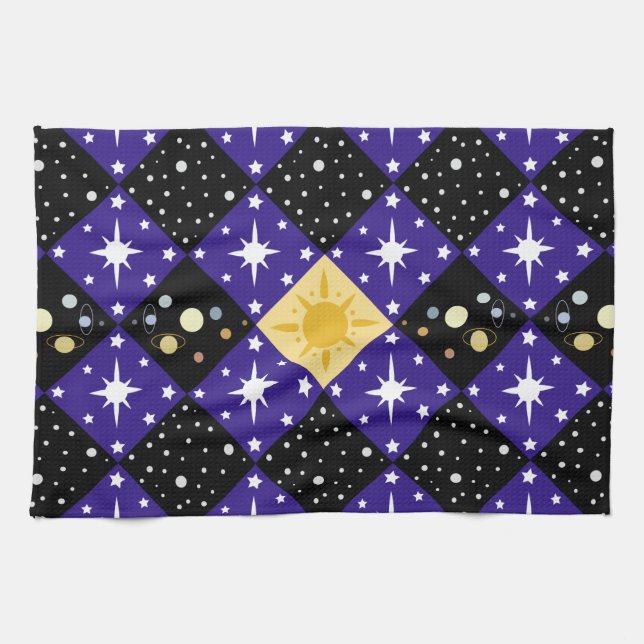 Space Pattern Tea Towel (Horizontal)
