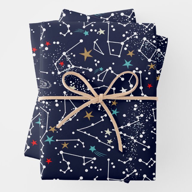 Space Pattern  Wrapping Paper Sheet (In situ)