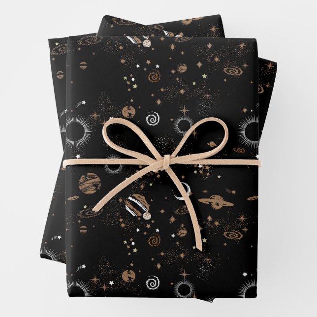 Space Pattern  Wrapping Paper Sheet (In situ)