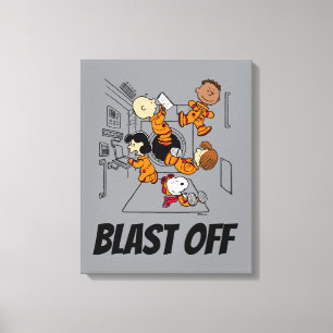 SPACE Peanuts Gang in Space Canvas Print