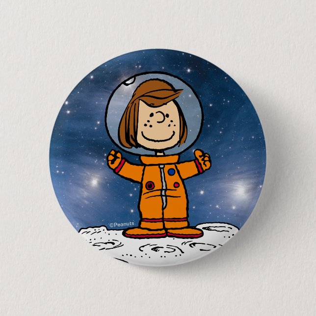 SPACE | Peppermint Patty Astronaut 6 Cm Round Badge (Front)