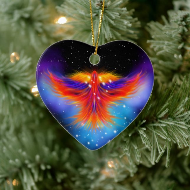 Space Phoenix Nebula Ceramic Ornament (Tree)
