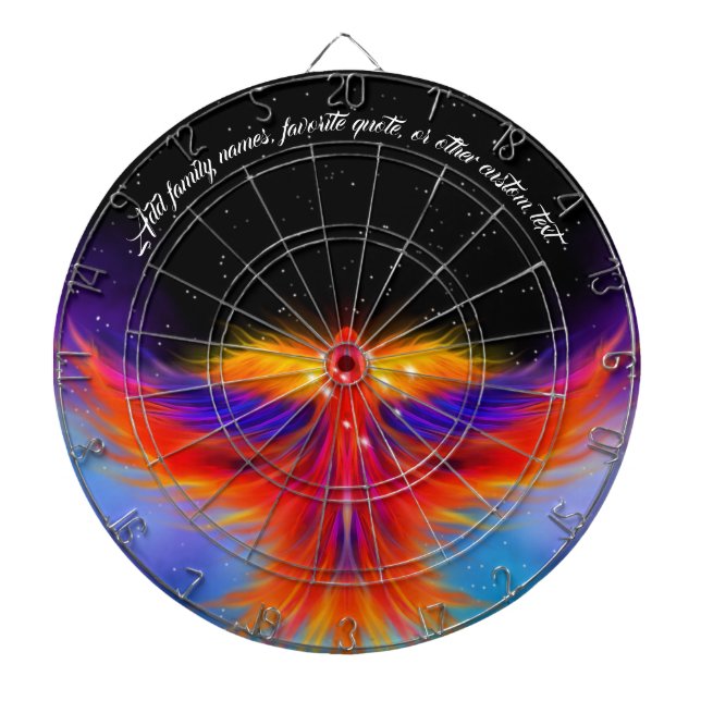 Space Phoenix Nebula Dartboard (Front)