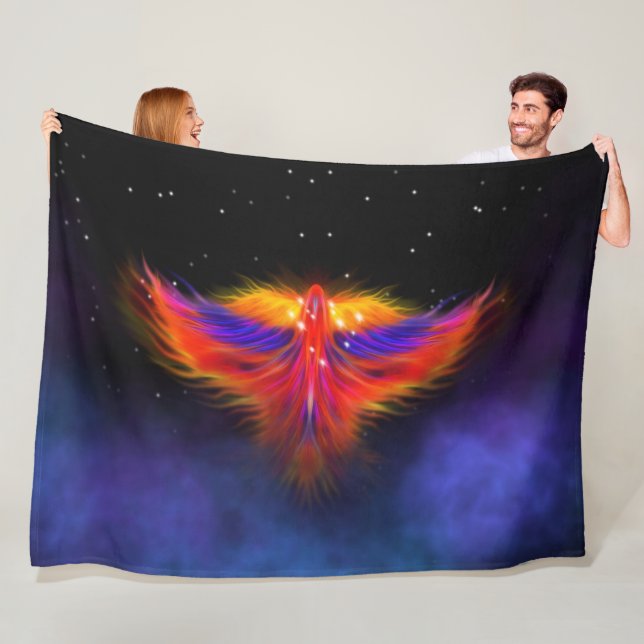 Space Phoenix Nebula Fleece Blanket (In Situ)