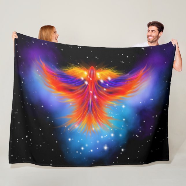 Space Phoenix Nebula Fleece Blanket (In Situ)