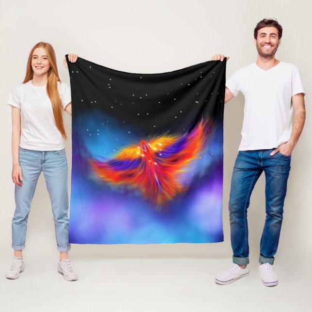 Space Phoenix Nebula Fleece Blanket (In Situ)