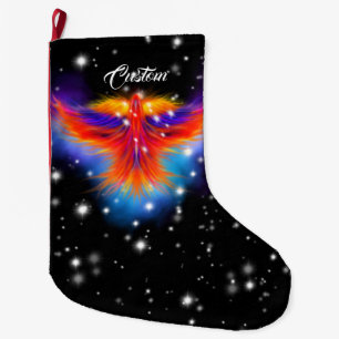 Space Phoenix Nebula Large Christmas Stocking