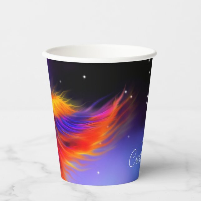 Space Phoenix Nebula Paper Cups (Front)