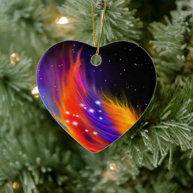 Space Phoenix Wing Ceramic Ornament (Tree)