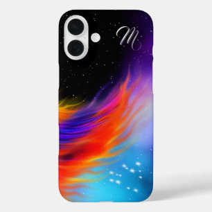 Space Phoenix Wing Monogram iPhone 16 Plus Case
