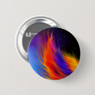 Space Phoenix Wings 6 Cm Round Badge