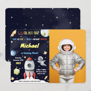 Space Photo Invitations