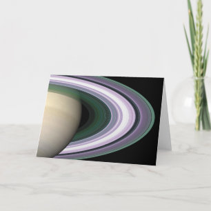Space Photo Saturn's Rings Blank Card