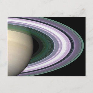 Space Photo Saturn's Rings Postcard