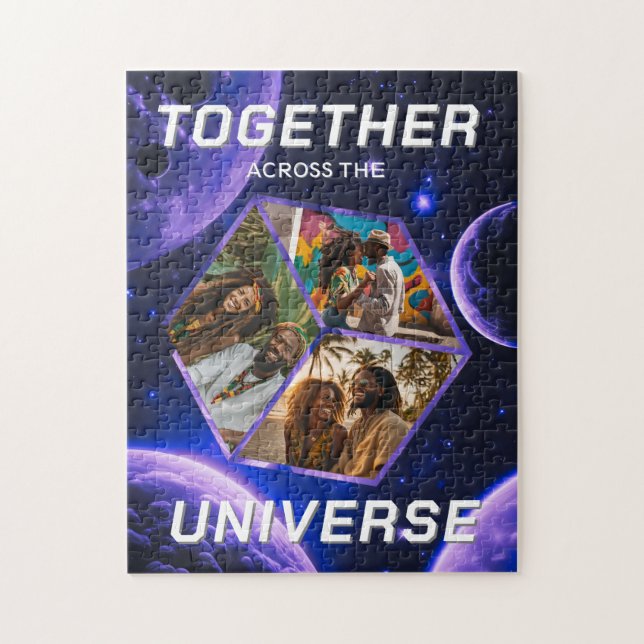 Space Pictures Cubes Between Plants in 3D Jigsaw Puzzle (Vertical)