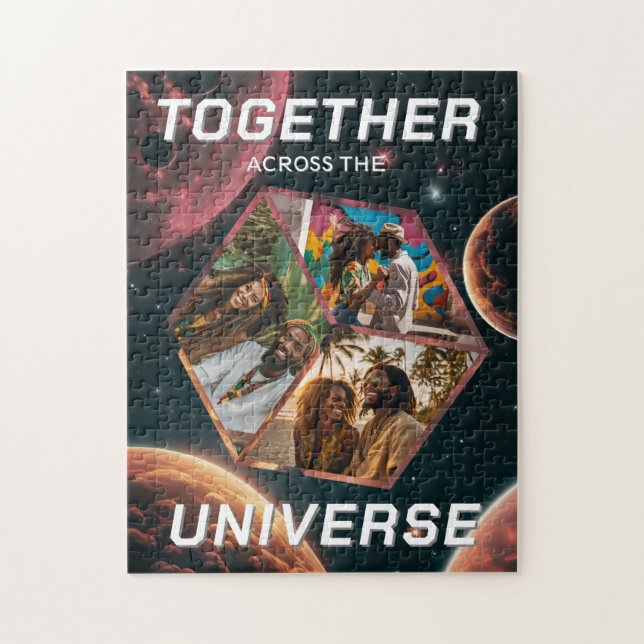 Space Pictures Cubes Between Plants in 3D Jigsaw Puzzle (Vertical)