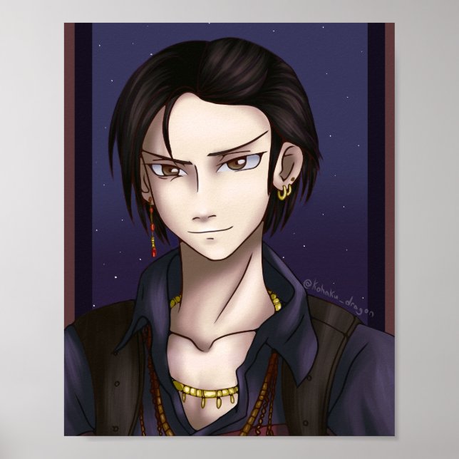 Space Pirate Portrait Poster (Front)