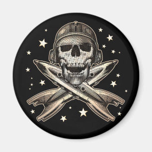 Space Pirate Round Magnet