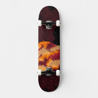 Space Pixel Art. Skateboard