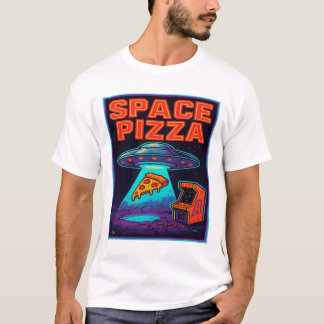 Space Pizza – Funny Alien Galaxy Foodie Design T-Shirt