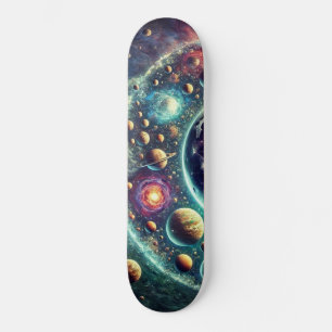Space & Planet Skateboard Design