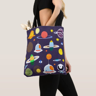 Space Planet Star Galaxy Tote Bag