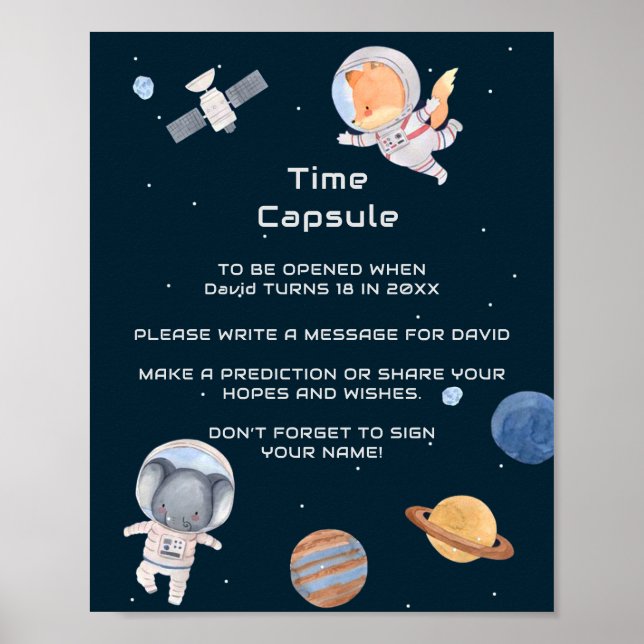 Space: Planets and Astronauts Time Capsule Poster (Front)