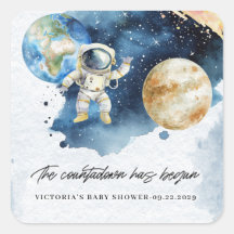 Space Planets Countdown Baby Shower