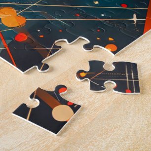 Space Planets & Orbits  – Retro Futuristic Jigsaw Puzzle