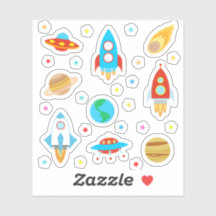 Space Planets Stars Rockets Comets 